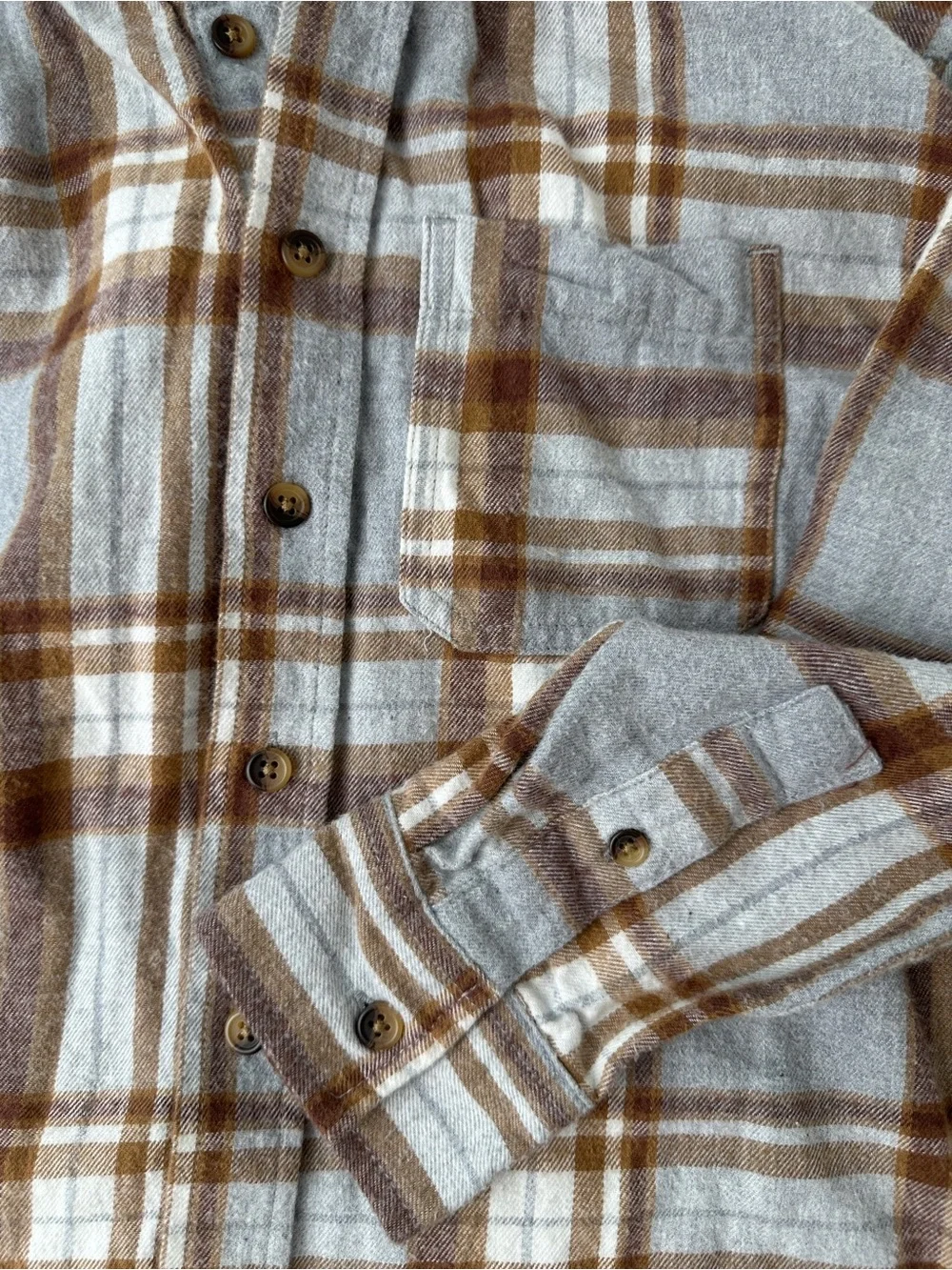 Boys Hooded Flannel Shirt Lot Of 2 Blue Grey Plaid Size S 8 NWT